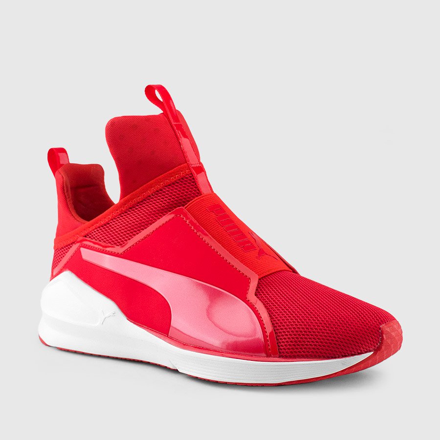 puma all red sneakers