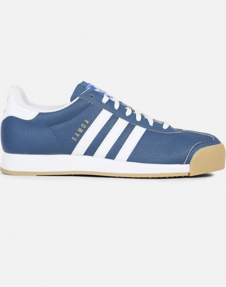 Men's Adidas Samoa Blue Sneakers $39.98 - Sneakadeal.com
